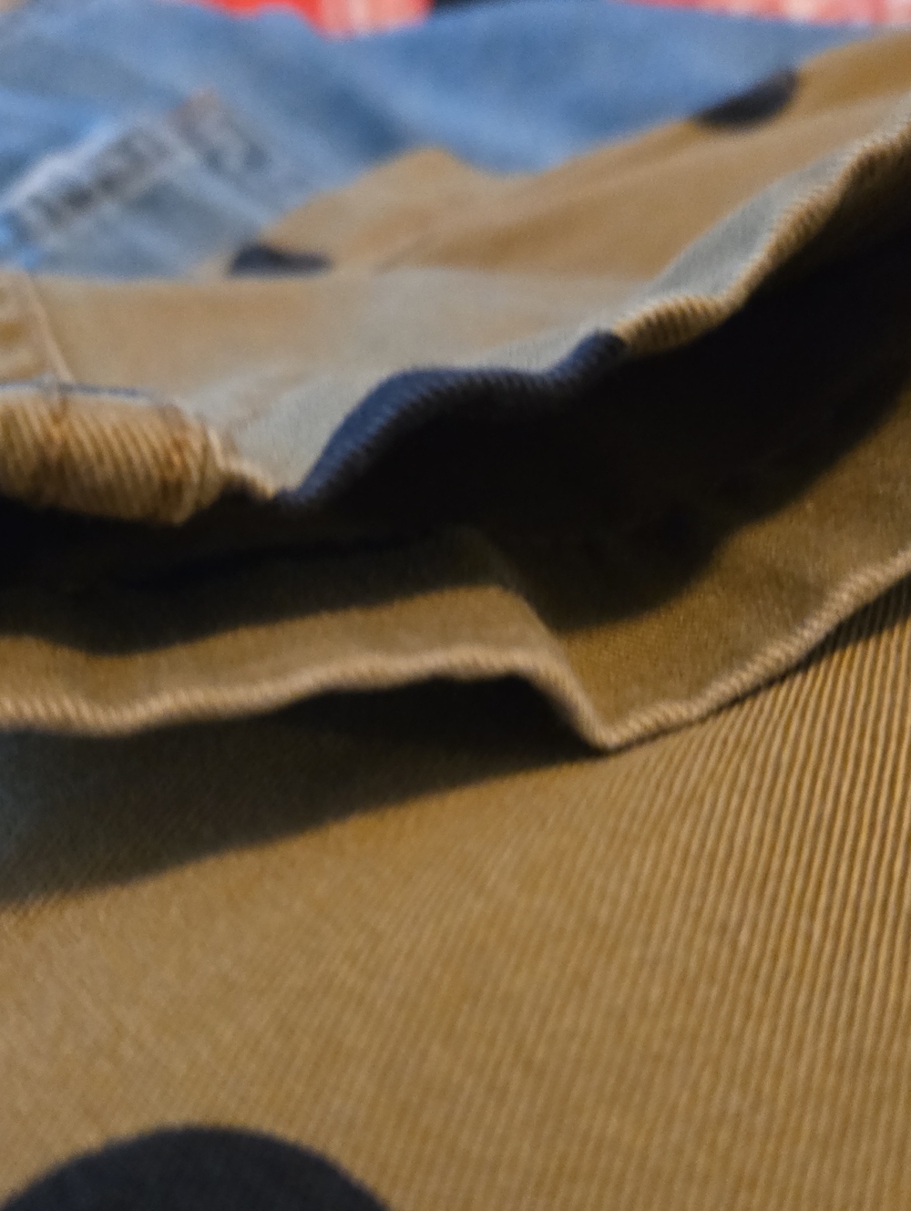 J Crew Boyfriend Chino Khaki With Black Polka Dots Size 16 - Picture 9 of 10